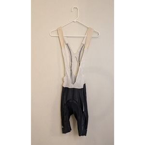 Garneau Men's Cycling Shorts Jersey Bibs Black White Size S Padded Seat.